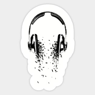 Listen to your stuff - headphones Sticker